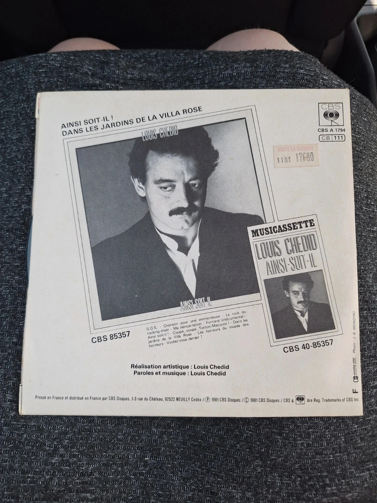 Vinil 45T Louis Chedid Ainsi Soit Il – photo 2